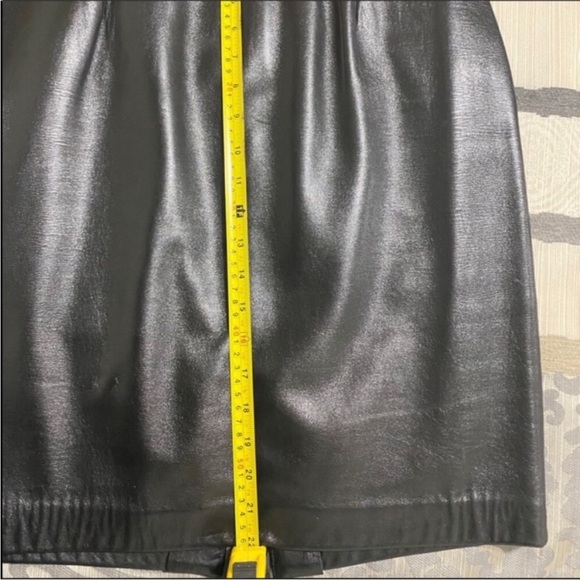 DANIER Leather Skirt - Black - Picture 5 of 6